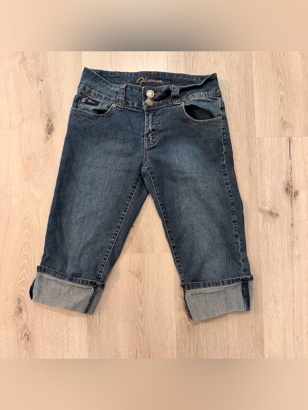 VTG Flavour by Bubblegum Y2K Cuffed Denim Capri Jeans 8P